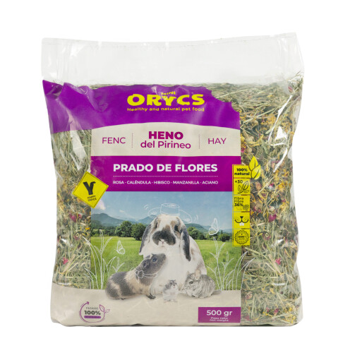 Heno prado de flores